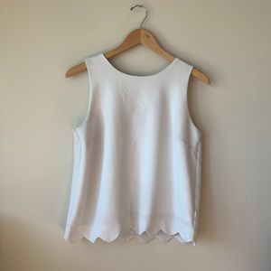 Monteau Scalloped Tank Top